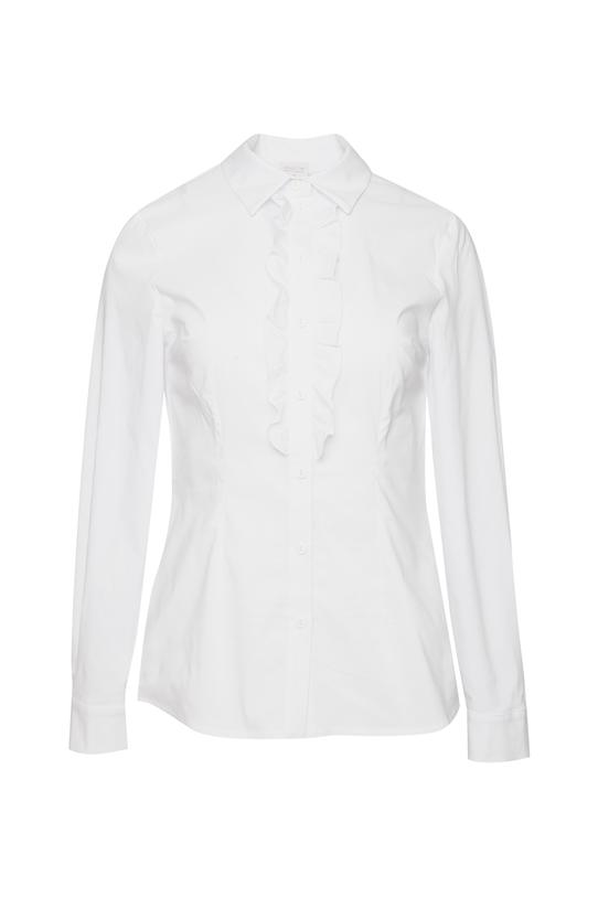 Elegancka biała koszula z żabotem - 1