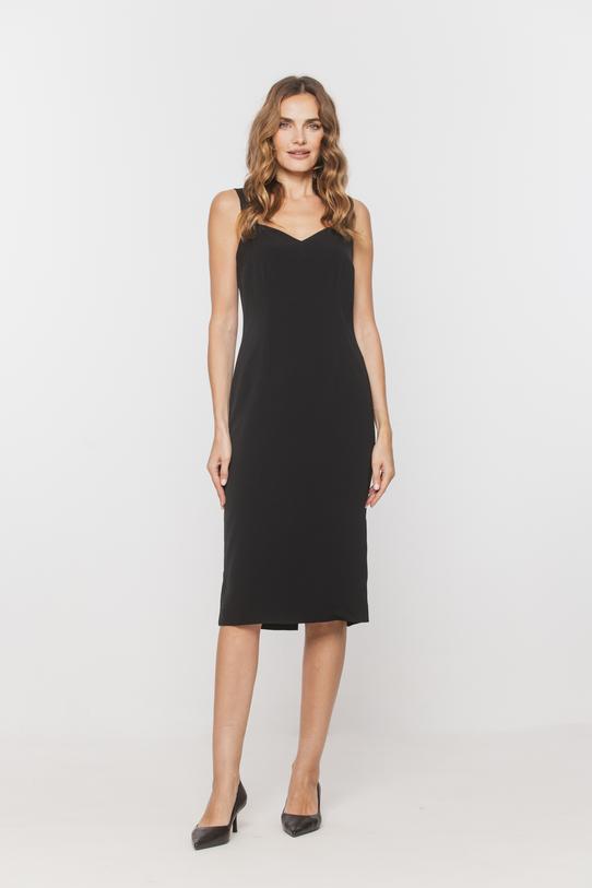 Wizualizacja Elegancka dopasowana sukienka z romantycznym dekoltem