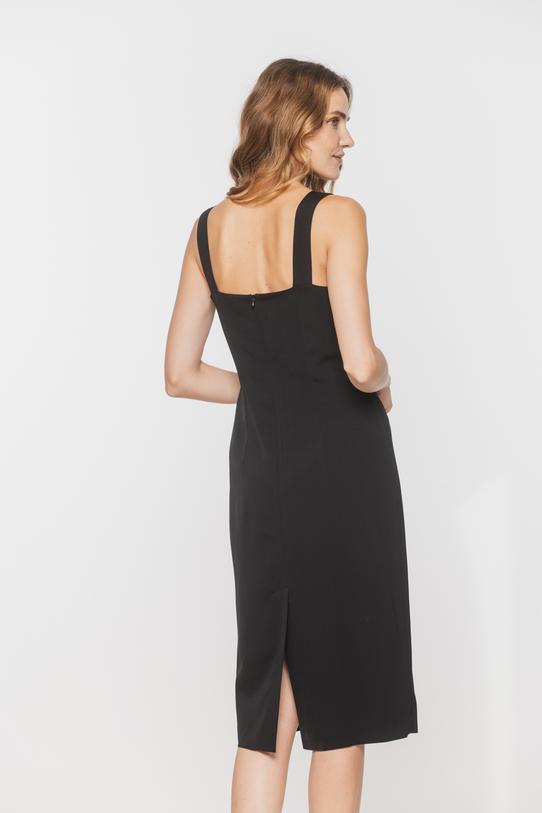 Elegancka dopasowana sukienka z romantycznym dekoltem - 3