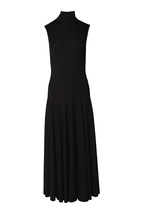 Elegancka sukienka z czarnej szlachetnej dzianiny