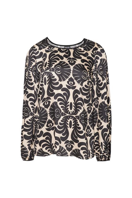 Elegancka wiskozowa bluzka z bufiastym rękawem - 1