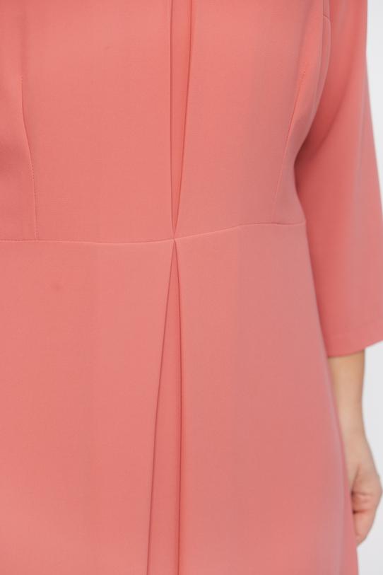 Elegancka zwiewna sukienka midi z kontrafałdą - 5