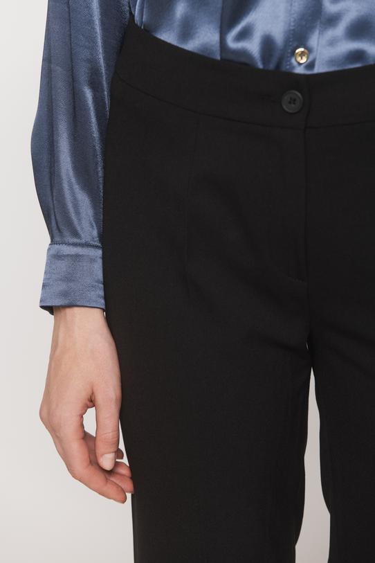 Eleganckie czarne spodnie w kant z wysokim stanem - 3