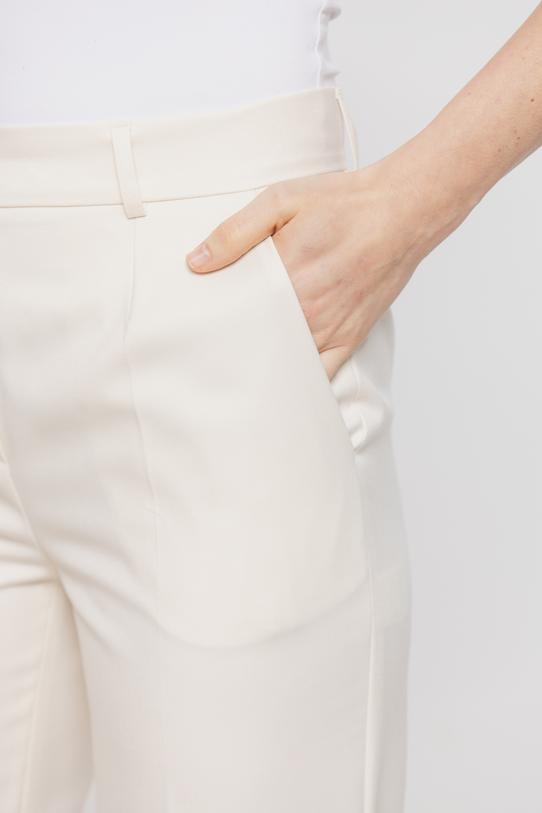 Eleganckie garniturowe spodnie w kolorze ecru - 4