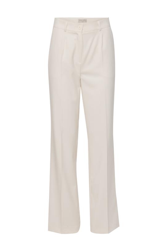 Eleganckie garniturowe spodnie w kolorze ecru - 1