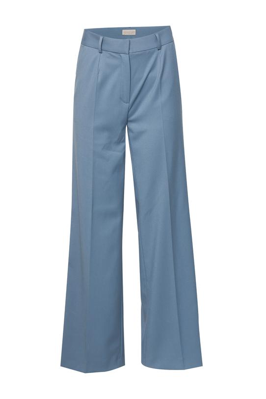 Garniturowe szerokie spodnie w kant - 1