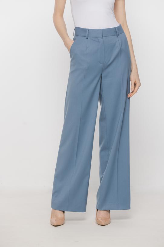 Garniturowe szerokie spodnie w kant - 2