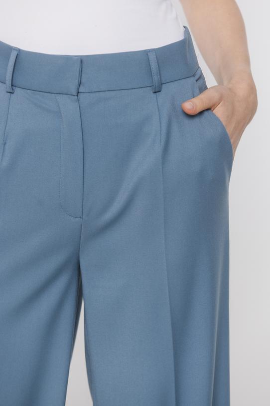 Garniturowe szerokie spodnie w kant - 4