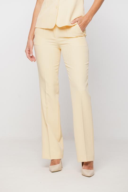 Garniturowe żółte spodnie o eleganckim kroju - 2