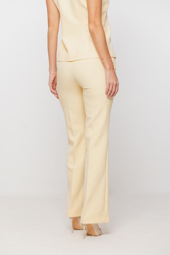 Garniturowe żółte spodnie o eleganckim kroju - 3