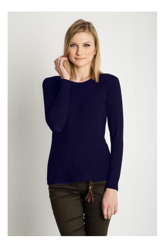 Wizualizacja Granatowa bluzka z wiskozy