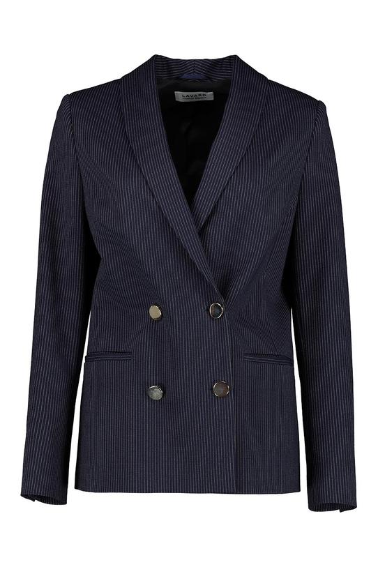 Granatowy żakiet z grubej dzianiny - 1