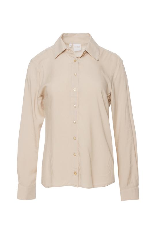 Jasnobeżowa koszula z lekkiej tkaniny wiskozowej - 1