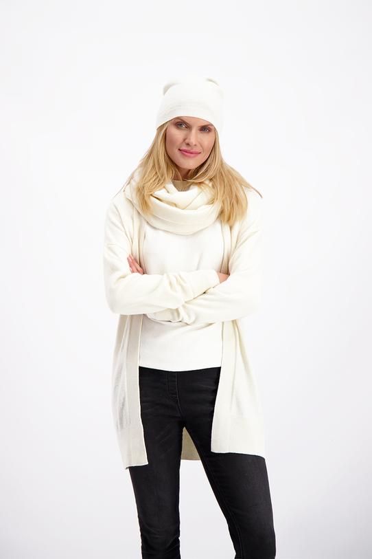 Wełniany kardigan  w kolorze ecru - 2