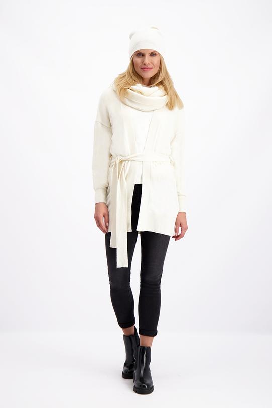 Wełniany kardigan  w kolorze ecru - 3