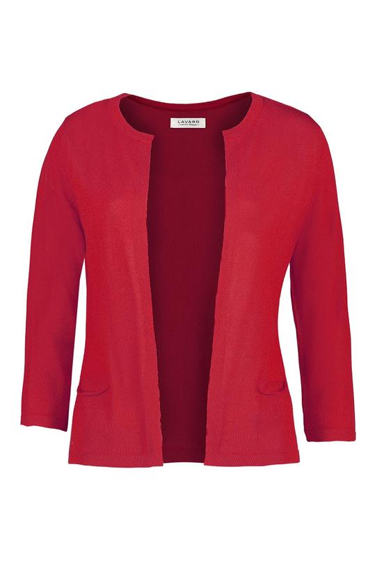 Dzianinowy czerwony sweterek - 1