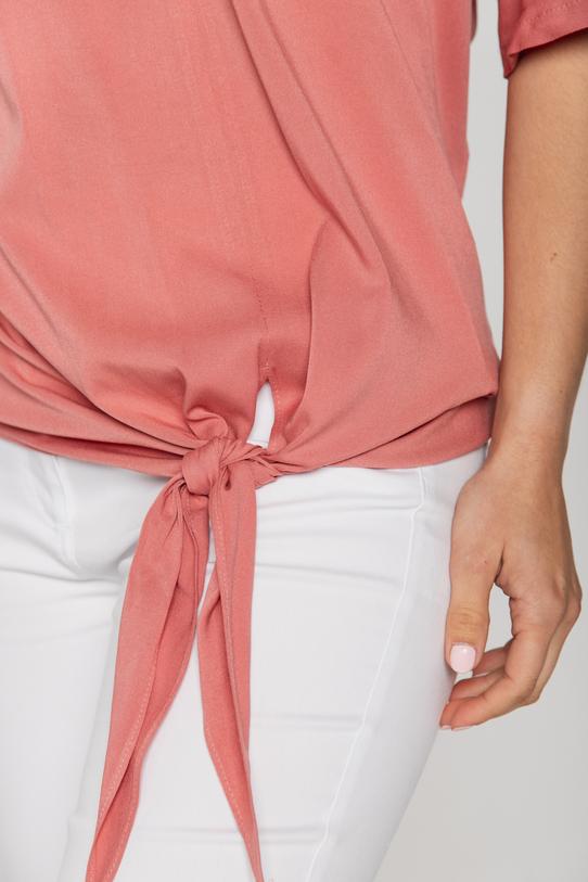 Kimonowa bluzka z wiązaniem z przodu - 5