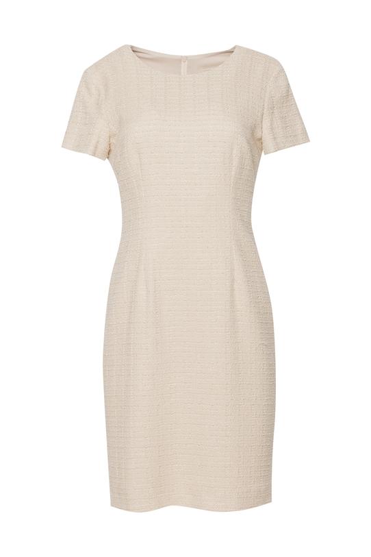 Klasyczna beżowa sukienka w stylu Chanel - 1