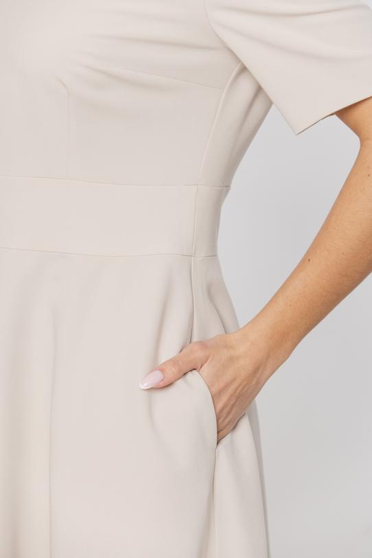 Klasyczna wizytowa sukienka z krótkim rękawem - 5