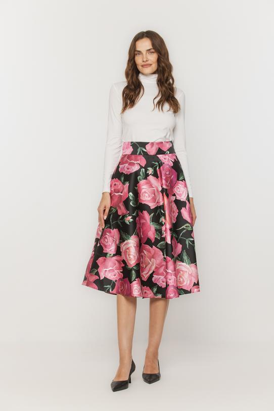 Wizualizacja Klasyczny dzianinowy półgolf w kolorze ecru