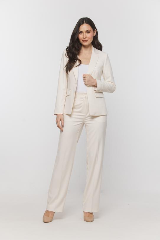 Wizualizacja Klasyczny śmietankowy żakiet z zapięciem na jeden guzik