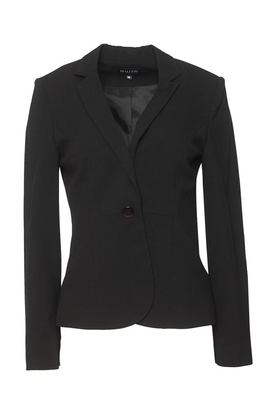 Klasyczny żakiet z tkaniny w czarnym kolorze - 1