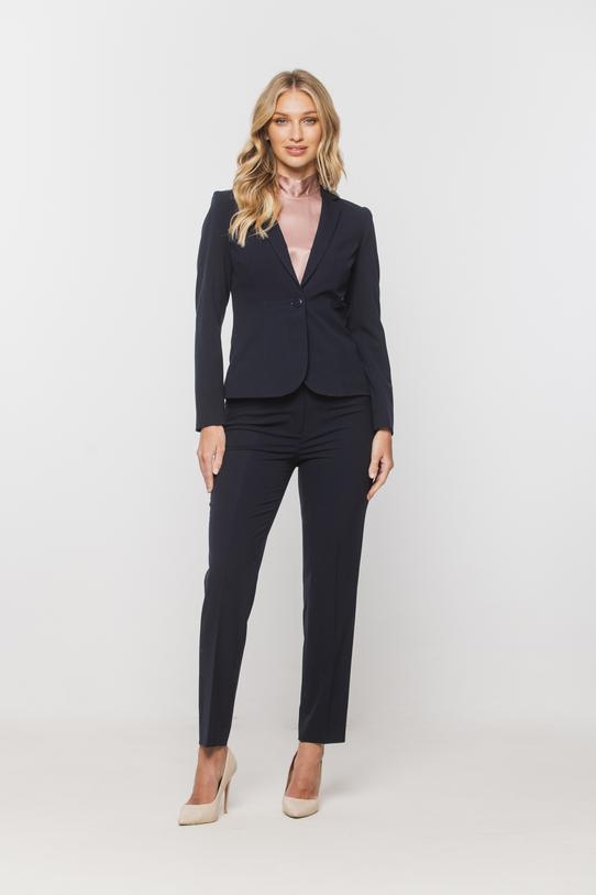 Wizualizacja Klasyczny żakiet z tkaniny w granatowym kolorze