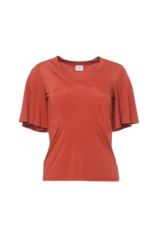 Kobieca dzianinowa bluzka z rozkloszowanym rękawkiem - 1