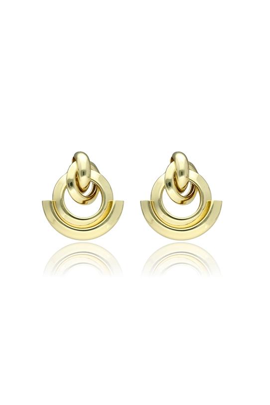 common:product-alt-prefix Stylish gold hoop earrings with a modern design