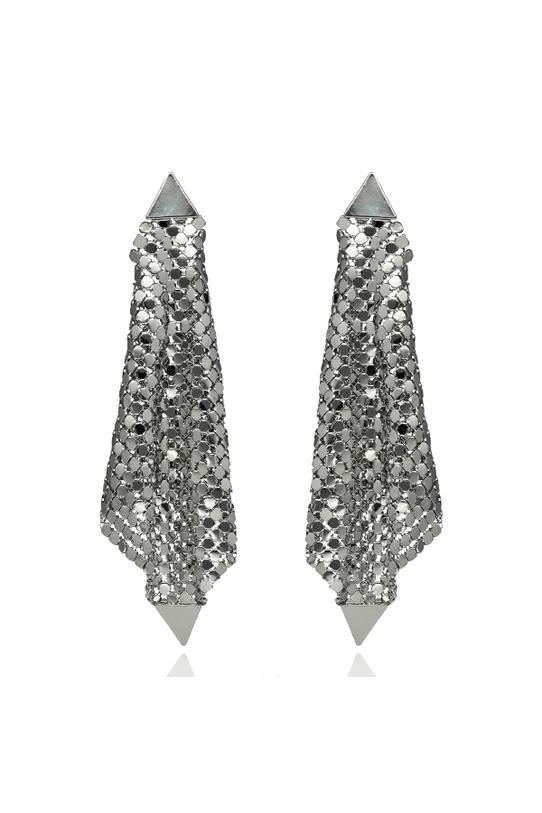 Wizualizacja Ażurowe oryginalne koczyki w kolorze srebra