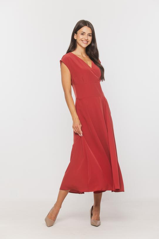 common:product-alt-prefix Carmine red wrap dress