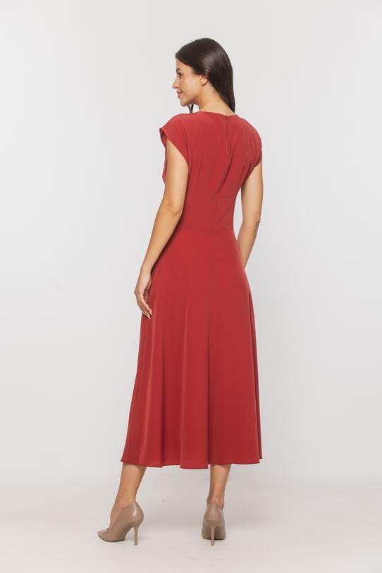 Carmine red wrap dress - 2