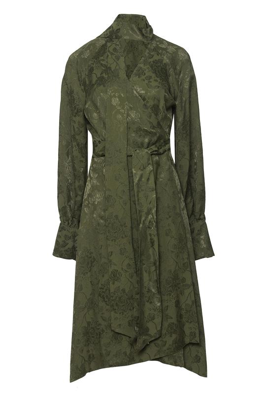 A wrap dress made from shimmering jacquard fabric - 1