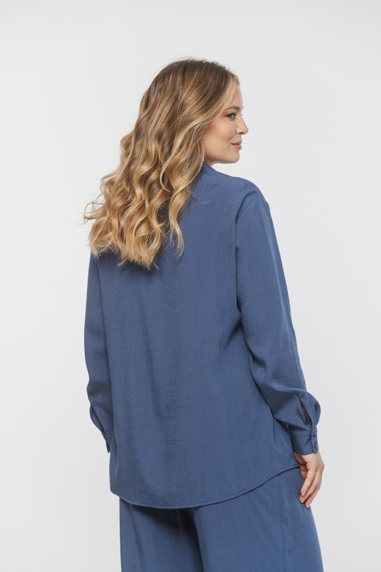 Koszula z długim rękawem w kolorze denim - 3