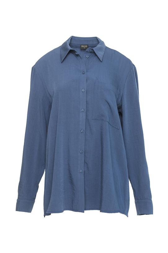 Koszula z długim rękawem w kolorze denim - 1