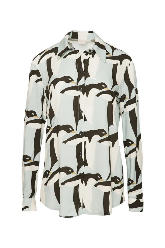 Koszula z wiskozy o prostym fasonie z długim rękawem - 1