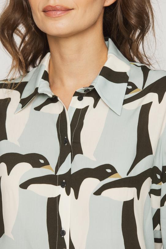 Koszula z wiskozy o prostym fasonie z długim rękawem - 5