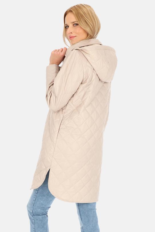 Lekka beżowa kurtka z odpinanym kapturem - 2