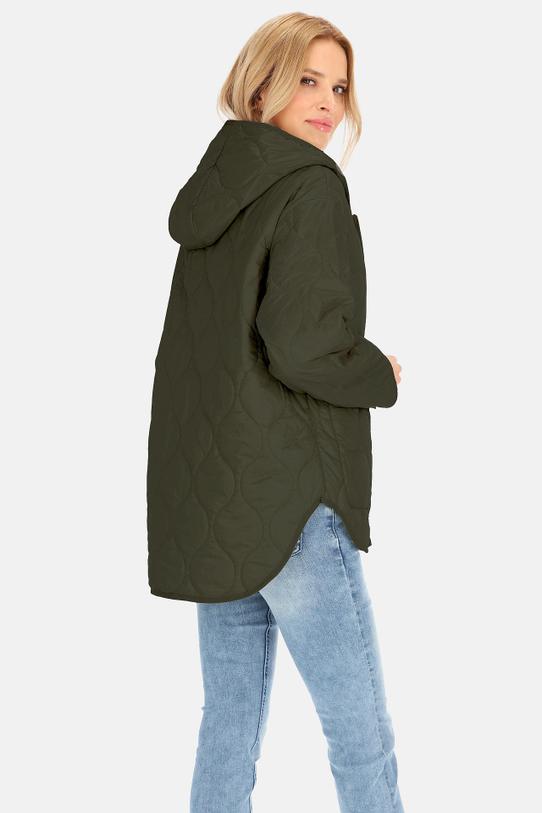 Pikowana wiosenna kurtka w kolorze khaki