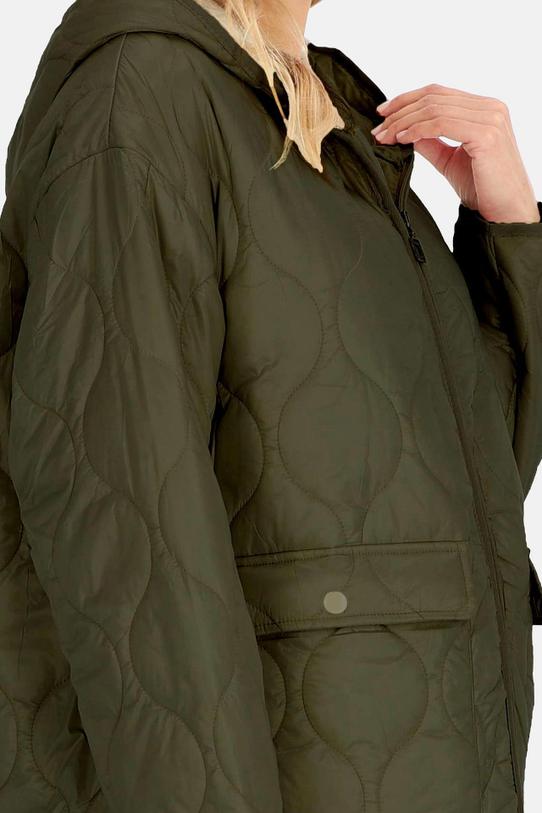 Pikowana wiosenna kurtka w kolorze khaki