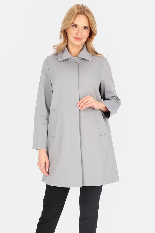 Wizualizacja Wiosenny bawełniany płaszcz w popielatym kolorze