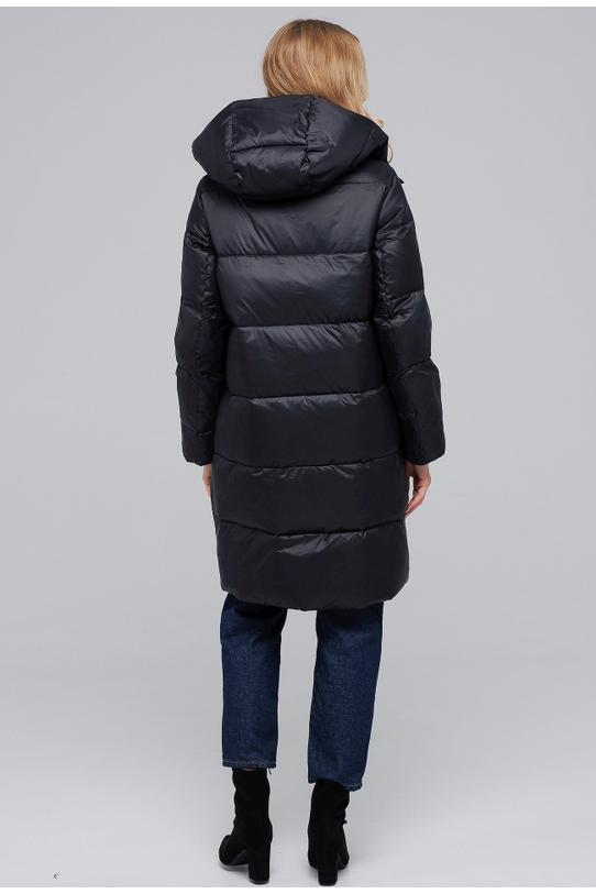 Black down jacket with a detachable hood - 4