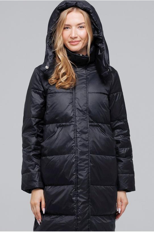 Black down jacket with a detachable hood - 2