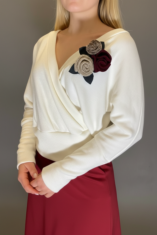 Kwiatowa broszka Hand Made - 2