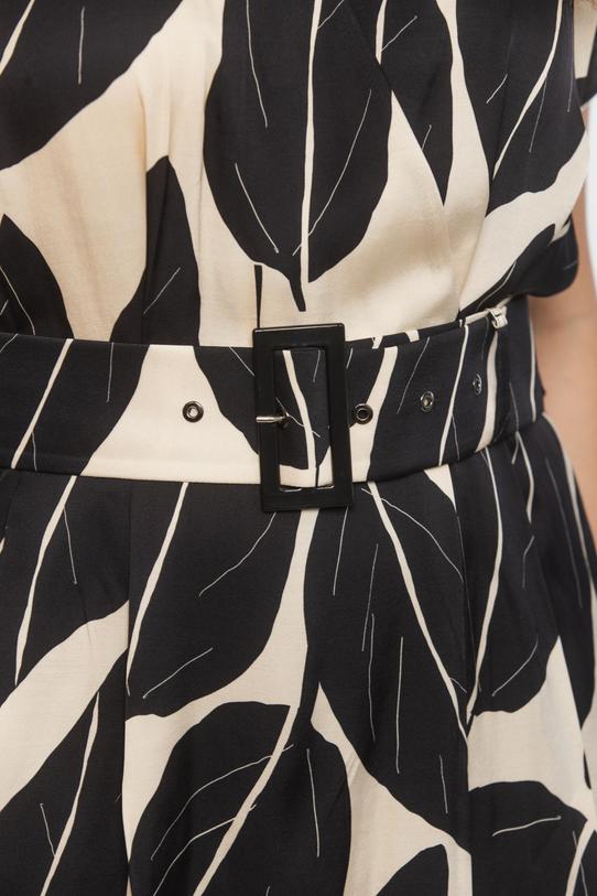 Lekka sukienka z paskiem z satyny wiskozowej - 5