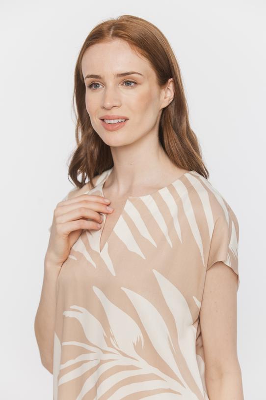 Lekka wiskozowa bluzka o pudełkowym kroju - 5