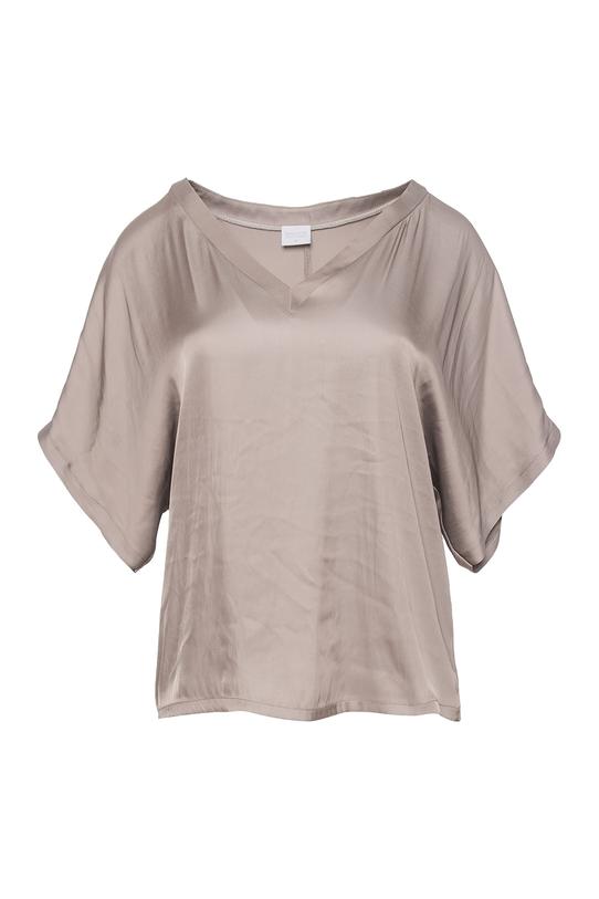 Lekka zwiewna bluzka w kolorze kremowego brązu - 1