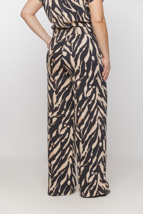 Lekkie wiskozowe spodnie z szerokimi nogawkami - 3