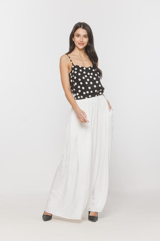 Wizualizacja Letnia biała spódnica o długości maxi