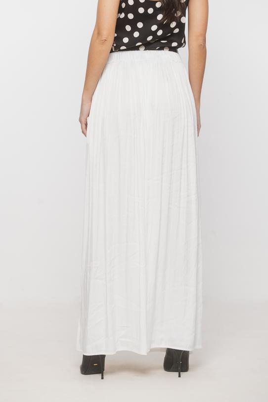 Letnia biała spódnica o długości maxi - 3